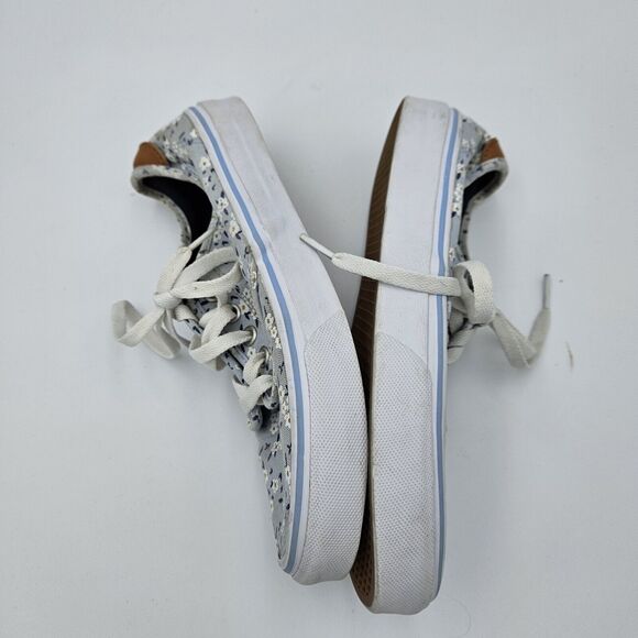 Vans Ultra Cush Camden Deluxe Sneakers Womens Size 7.5 Pale Blue Daisy Print - Picture 4 of 8